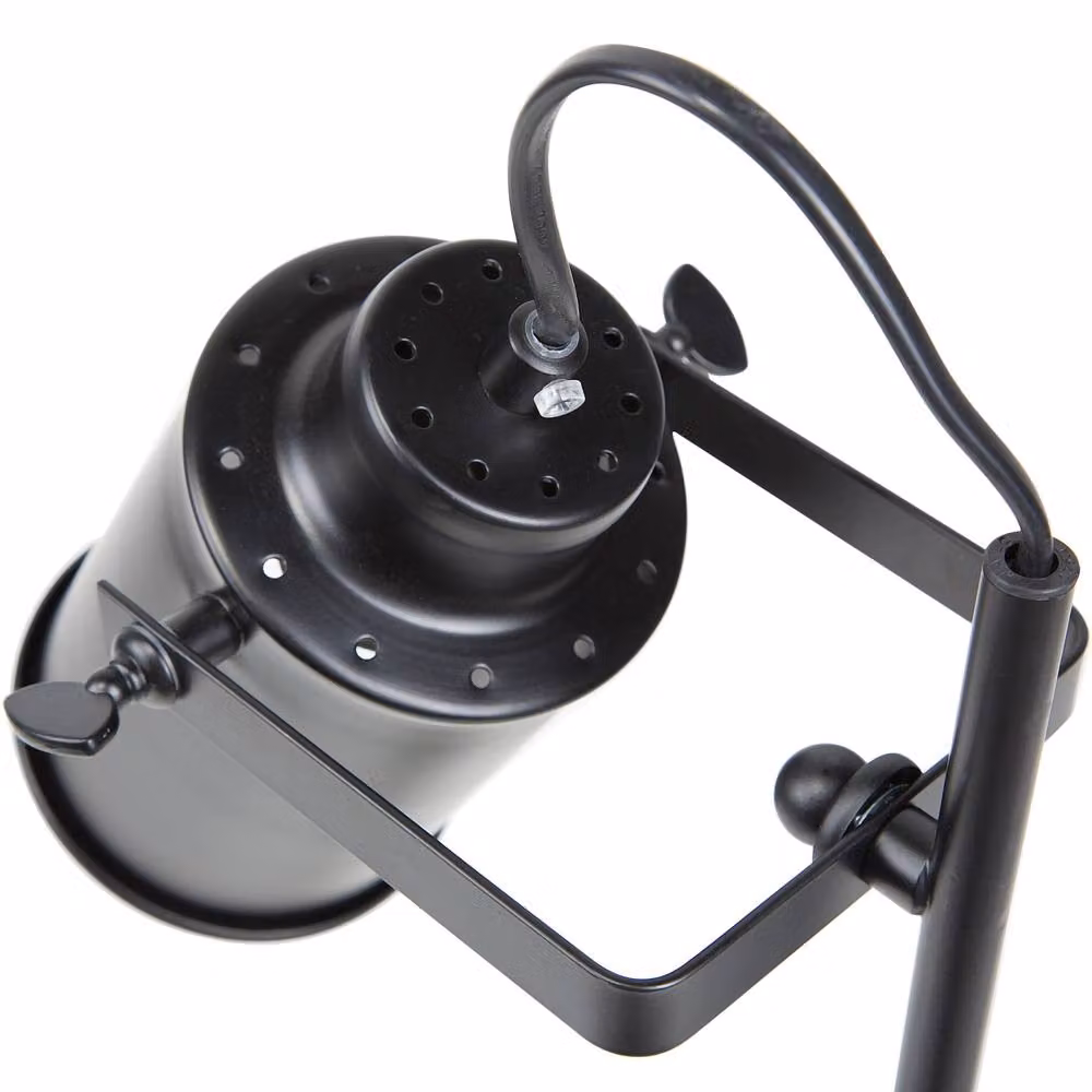 Wyld and Coco Black Industrial Adjustable Table Lamp with Concrete and Metal Base – 4