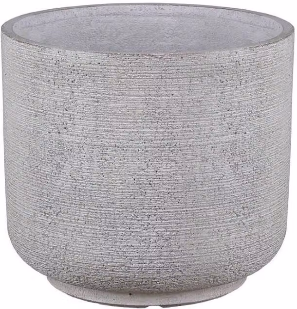 KDMD Elemental Hortus Planter Tub in Beige and White Fibreglass, W: 26 cm, D: 29 cm