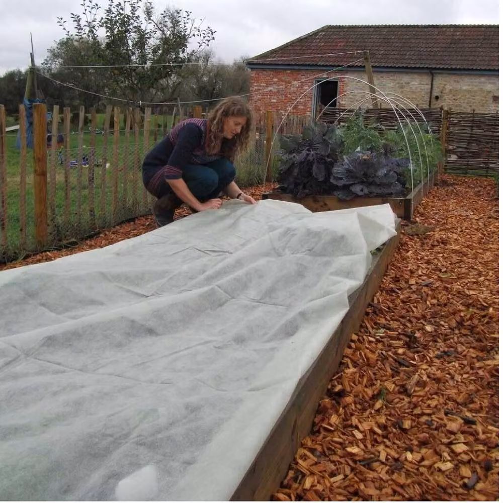 BARGAINS-GALORE Pack of 2 White Frost Protection Plant Fleece Garden Cover Sheets – 4