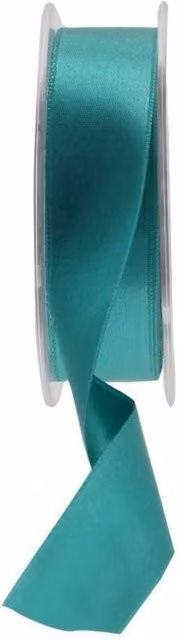 KDMD Teal Green Satin Ribbon, 25mm, 2 Pack