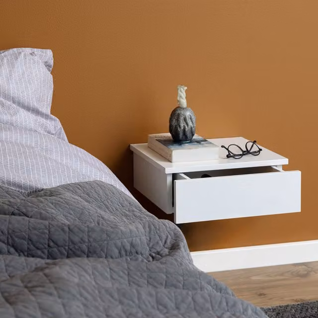 Furniture To Go Avignon Square Bedside Table with 1 Drawer in White
