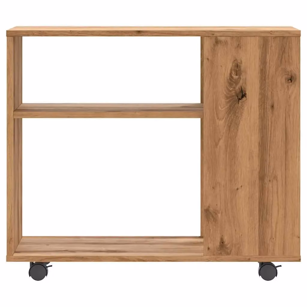 Berkfield Home Artisan Oak Side Table in Brown, W/D/H: 70 x 35 x 55 cm – 4