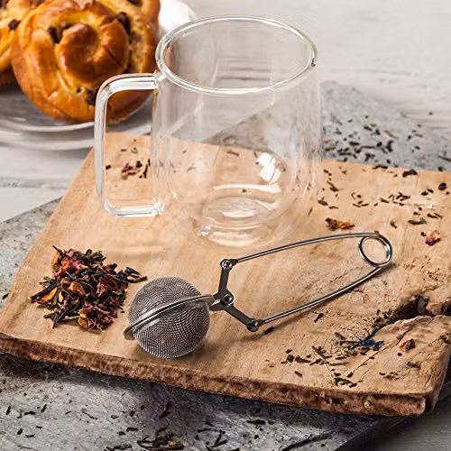 Kilo Stainless Steel Scissor Action Ball Tea Infuser with Fine Mesh in Silver – 3