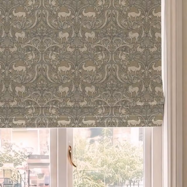 HOUSE Llewelyn-Bowen Menagerie Artois Printed Made To Measure Roman Blind in Fawn
