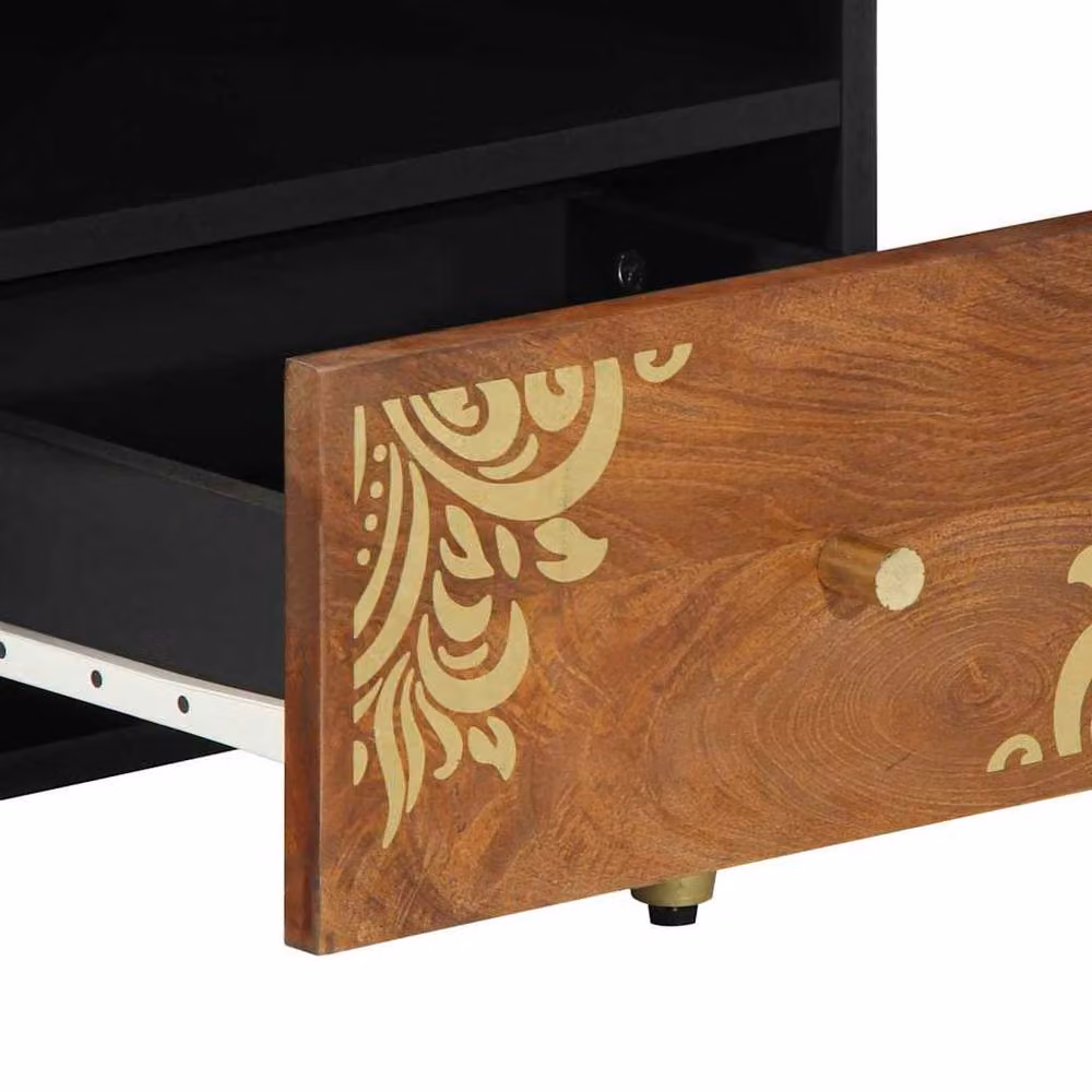 Berkfield Home Mango Wood Coffee Table, Brown, W: 80 cm, D: 54 cm, H: 40 cm – 4