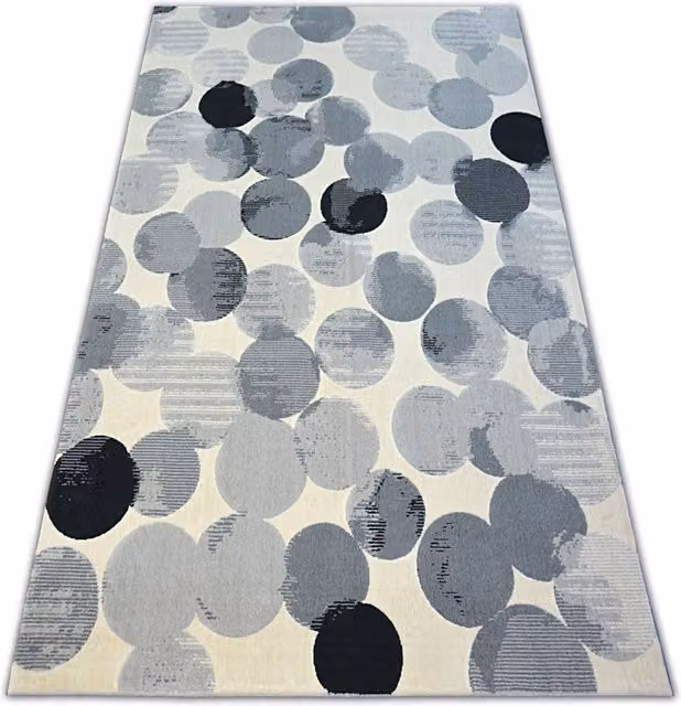RugsX Scandi Abstract White Rectangular Rug W: 160 cm, D: 230 cm