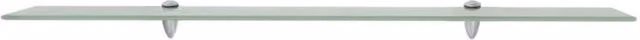 Berkfield Home Floating Glass Wall Mounted Shelf, Clear, W: 100 cm, D: 20 cm