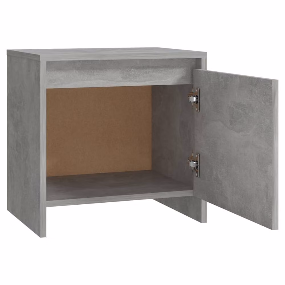 Berkfield Home Modern Bedside Cabinet in Concrete Grey, W/D/H: 45 x 34 x 44.5 cm – 3