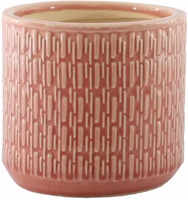 Hortus Gosford Ceramic Tabletop Pot, Pink, H 19 cm x Dia 21 cm – 1