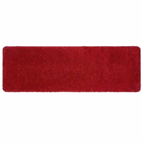 My Mat Red Non-Slip Washable Shaggy Pile Runner, W: 67 cm, L: 200 cm