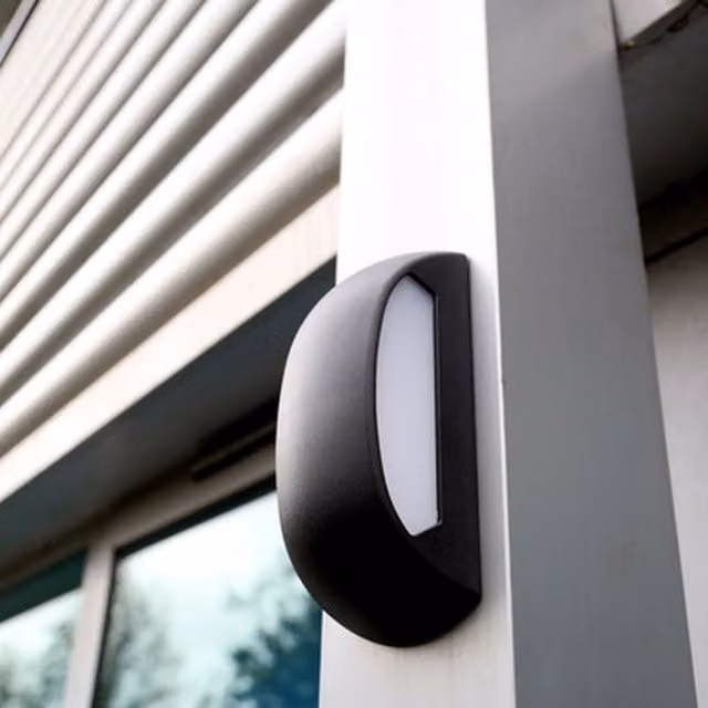 Lighting Legends Modern Black Up and Down Outdoor Wall Security Light IP65