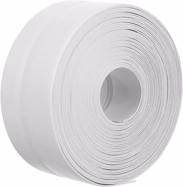 FLAVORA White Self-Adhesive Flexible Coved Skirting Board PVC Strip
