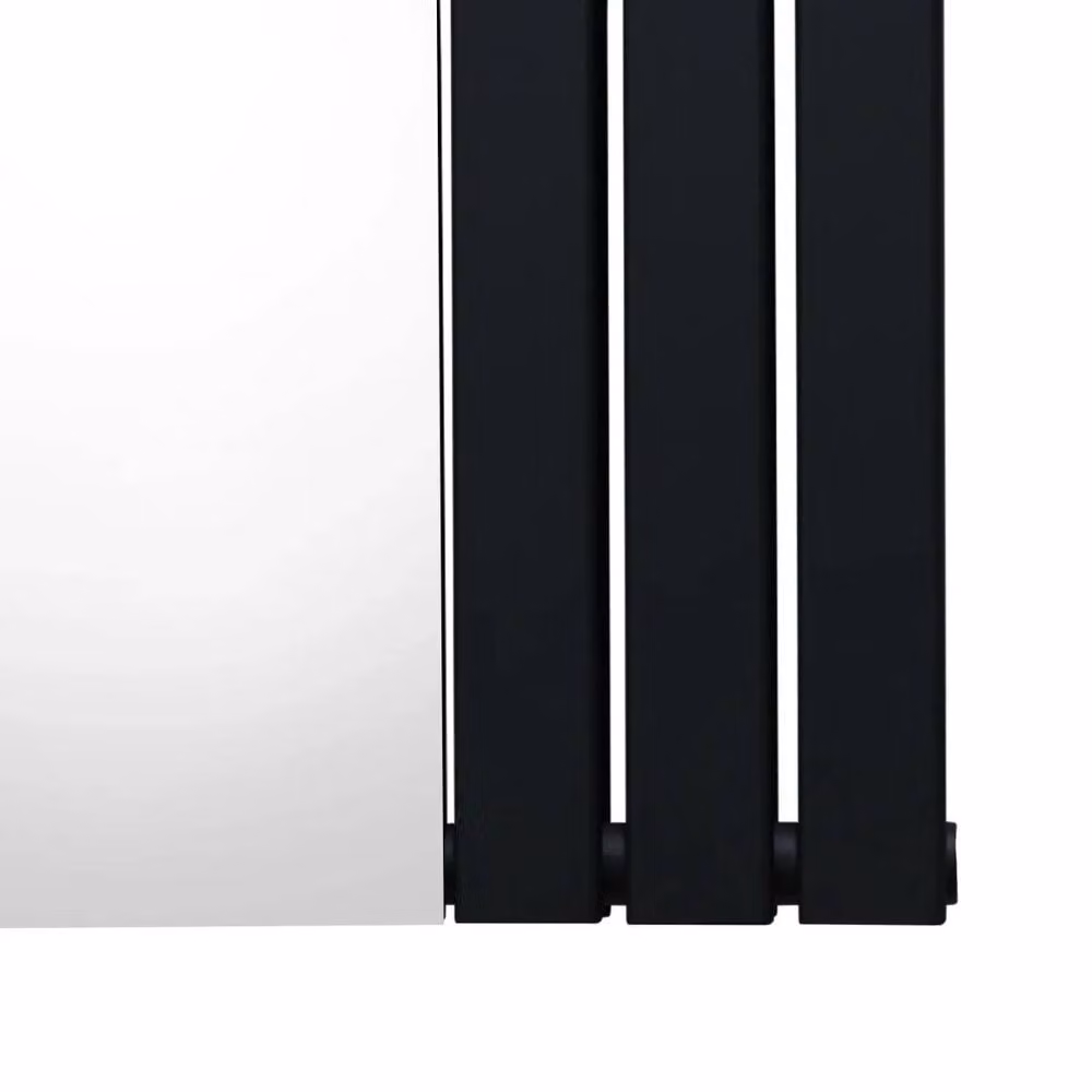 Monstershop Flat Mirror Radiator in Black, W: 180 cm, H: 56.5 cm – 5