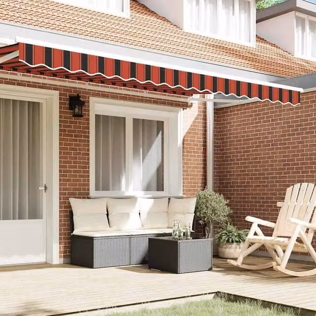 Berkfield Home Practical Awning Valance in Multicolour for 4 m Frame, W: 3.8 m, H: 0.2 m
