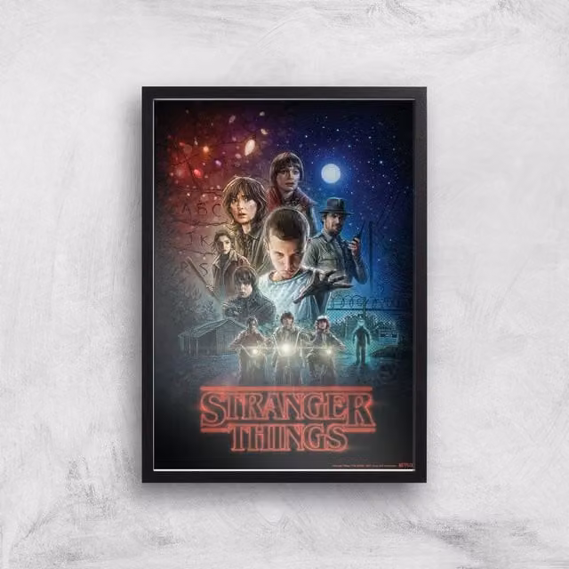 Stranger Things Season One Retro Illustration Giclee Art Print, Multicolour, A2