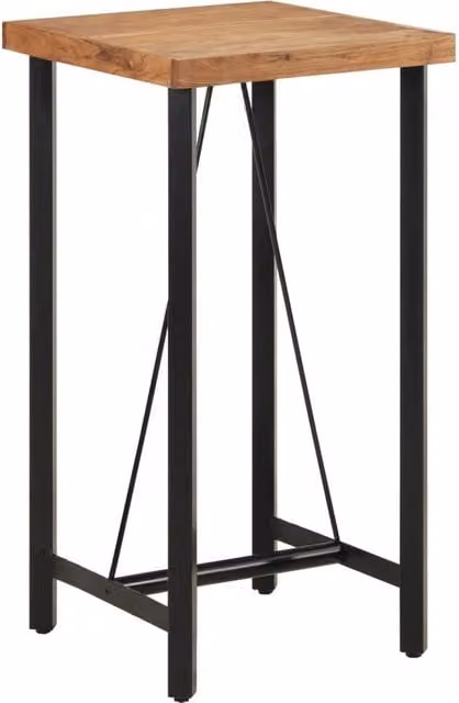 Berkfield Home Industrial Bar Table in Brown Acacia Wood and Iron, W/D/H: 55 x 55 x 107 cm – 1