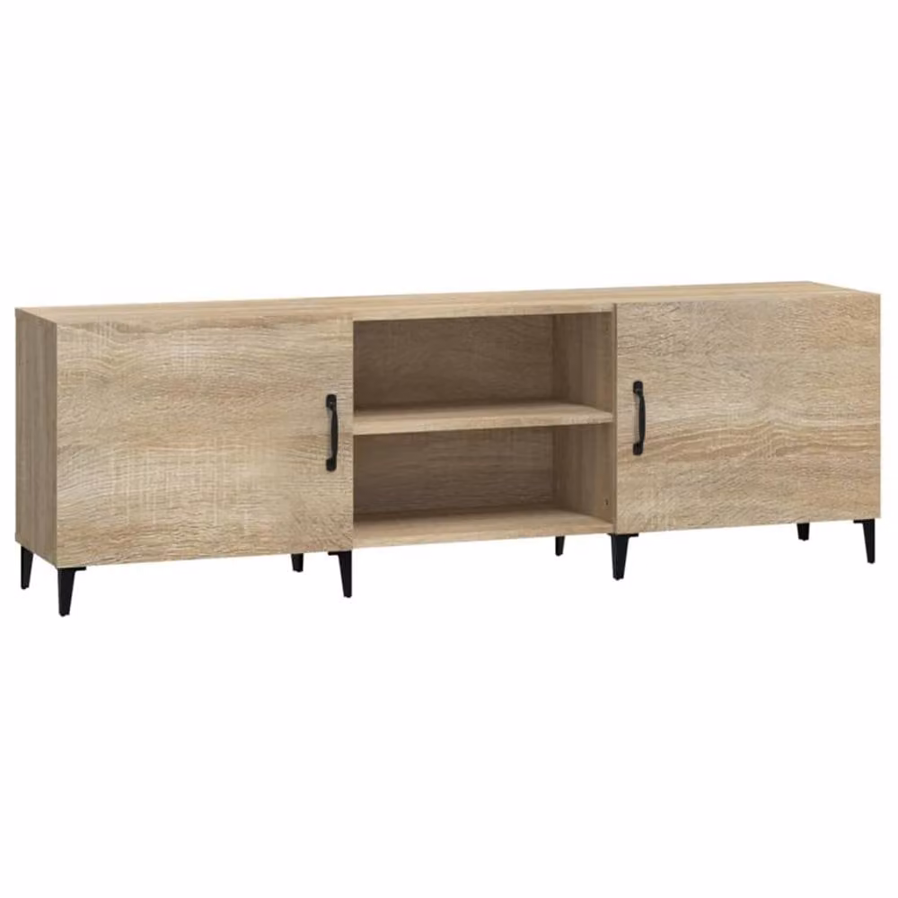 Berkfield Home Sonoma Oak TV Cabinet in Brown, W: 150 cm, D: 30 cm, H: 50 cm – 2