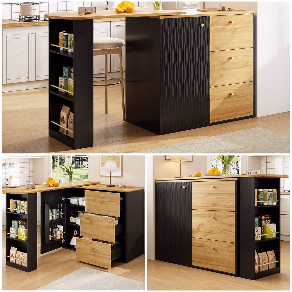BTM Extendable Bar Table with 360 Degree Rotating Top and Storage in Multicolour – 5
