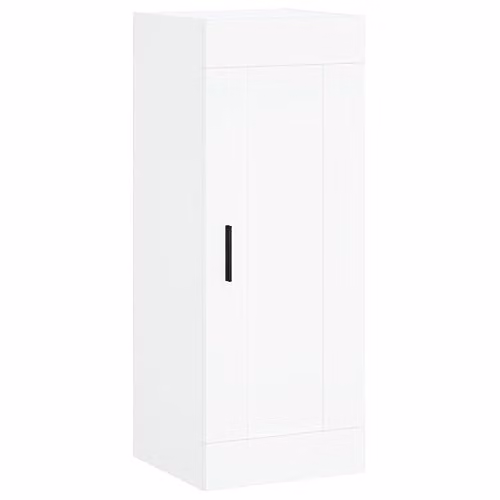 vidaXL Wall Mounted Cabinet in White MDF with Hinged Doors, W/D/H: 34.5 x 34.5 x 90 cm – 1