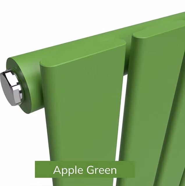 Lux Heat Flat Coloured Vertical Radiator, Green, H 160 cm x W 56 cm
