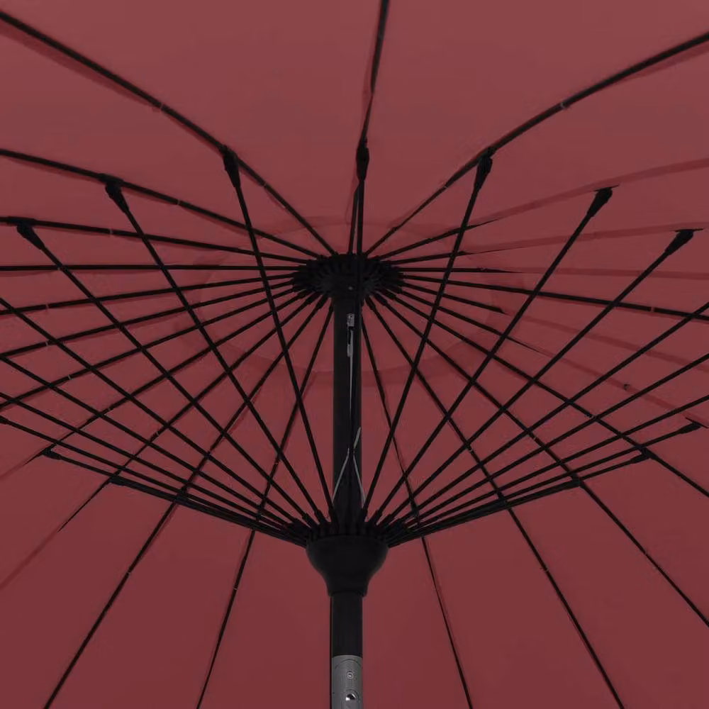 Berkfield Home Outdoor Parasol with Aluminium Pole, Red, Diameter: 270 cm – 3