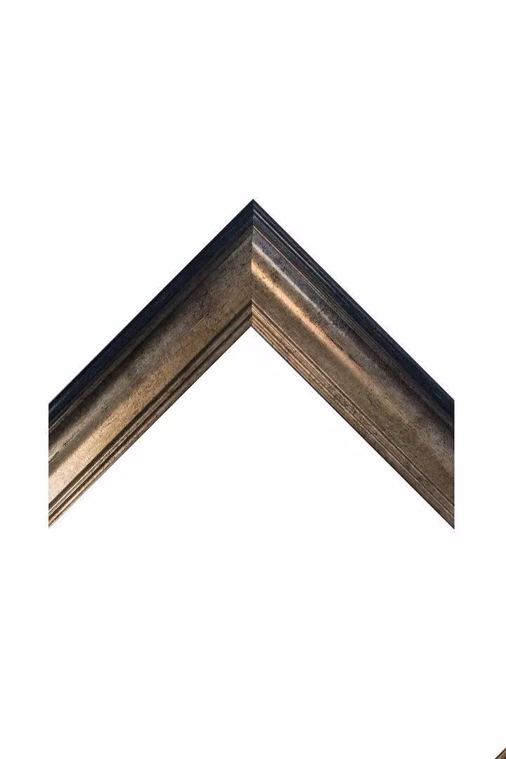 Frames & Mirrors 4U Scandi Black and Crackle Gold Rectangular Single Photo Frame, W: 25.4 cm, H: 25.4 cm – 2