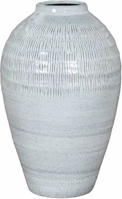 Lemon Pavilion Furniture and Decor Kemi Medium Olpe Vase, White Ceramic, W: 21 cm, D: 21 cm, H: 30 cm