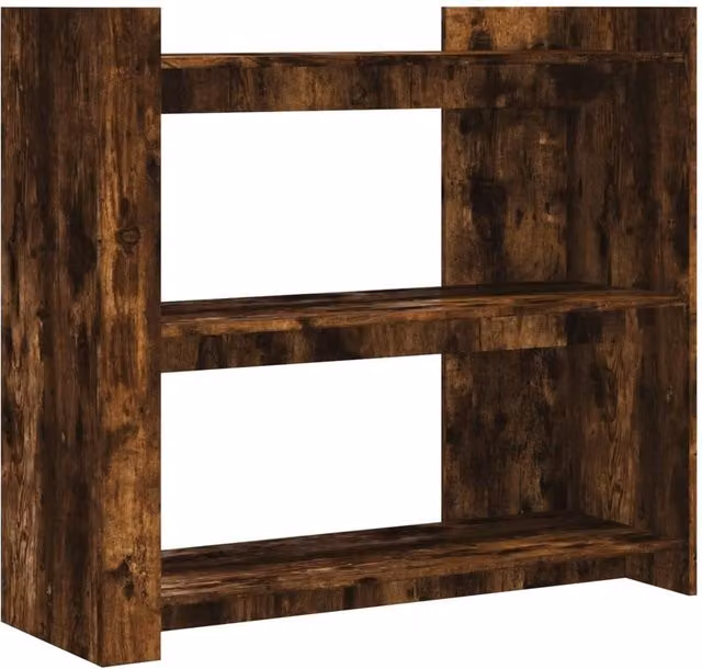 Berkfield Home Smoked Oak Console Table in Brown, W/D/H: 100 x 35 x 90 cm – 1