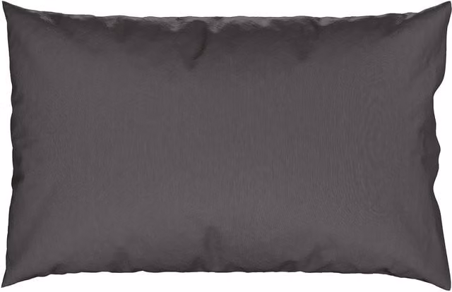 Bedeck of Belfast 200 Thread Count Cotton Percale Plain Dye Standard Pillowcase, Grey