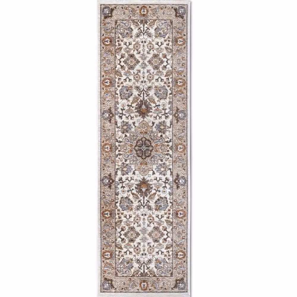 Villeroy & Boch 1871 Egon Oriental Short Pile Polyester Rug in Beige and Multicolour, W: 120 cm, D: 170 cm – 2