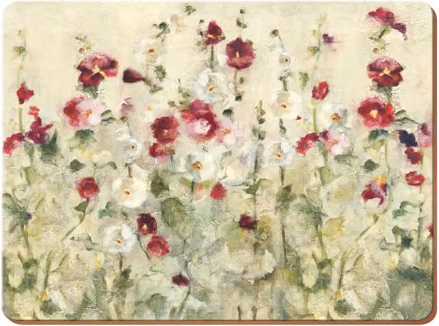 Creative Tops Wild Field Poppies Pack of 4 Premium Non-Slip Cork Placemats in Multicolour Floral Design