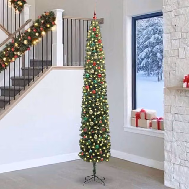 Berkfield Home Artificial Christmas Tree with 300 LEDs, Green, Height: 270 cm – 1