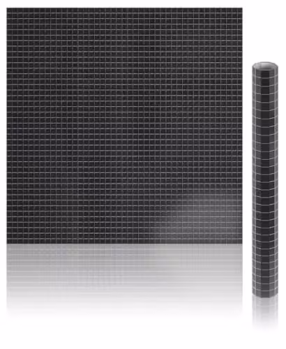 FX Lab Adhesive Geometric Glass Mirror Sheets with 7mm Facets in Black