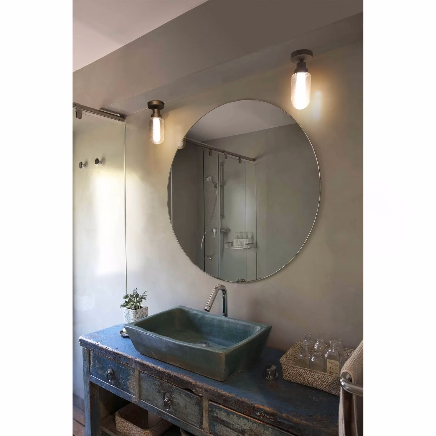 Netlighting Brume LED Bathroom Ceiling Lamp in Grey with Warm White Light – 2