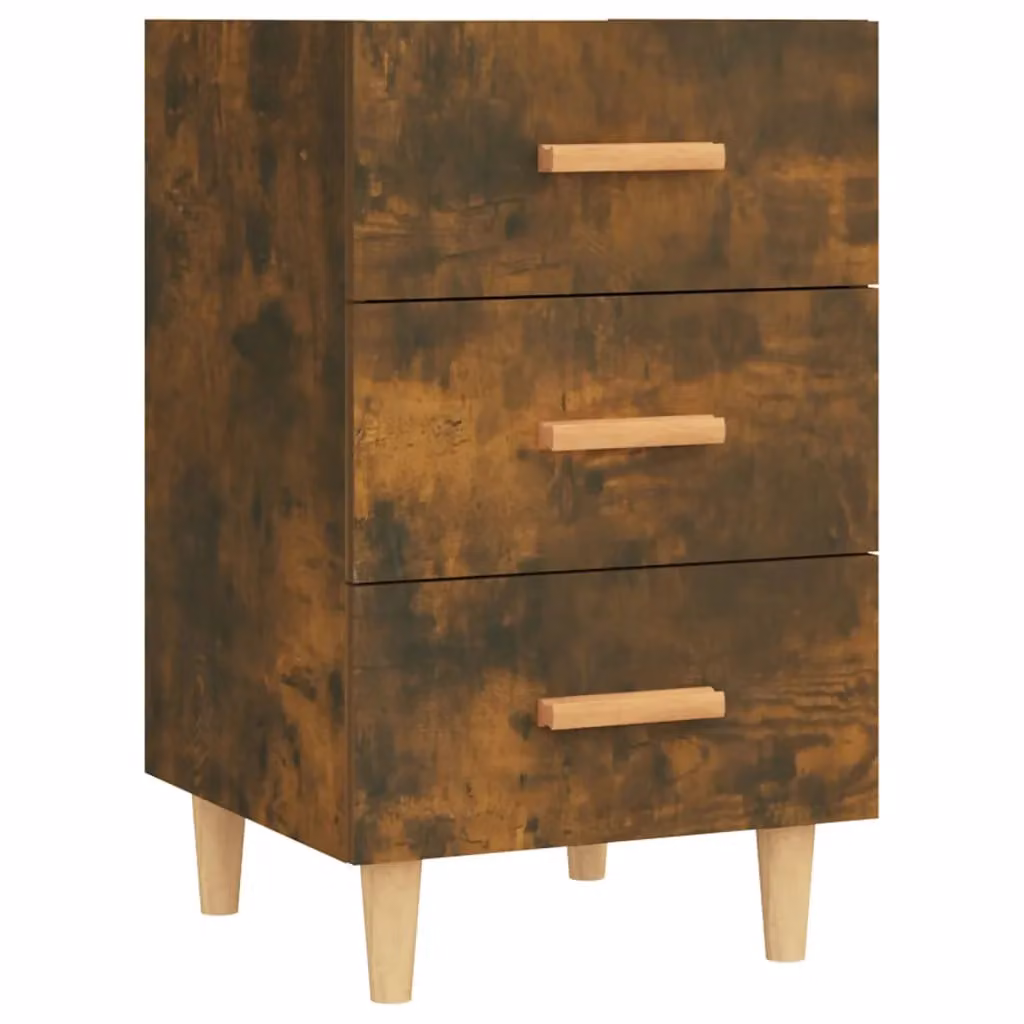 Berkfield Home Bedside Cabinet in Smoked Oak Brown, W/D/H: 40 x 40 x 66 cm – 2