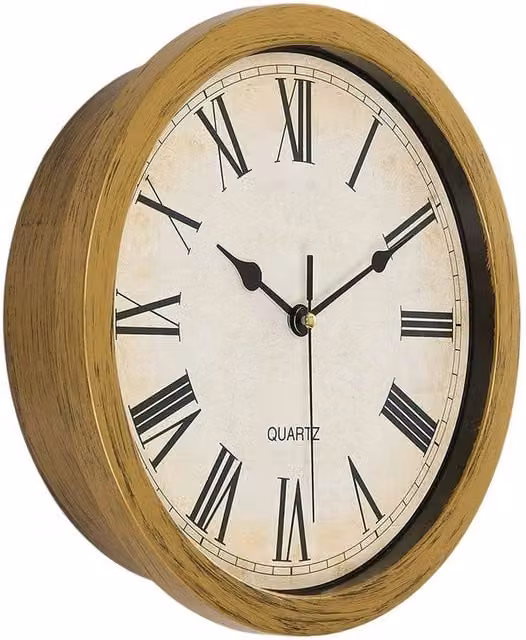 EONLION Gold Vintage Analog Round Wall Clock with Hidden Secret Safe Storage, Diameter: 100 cm – 1