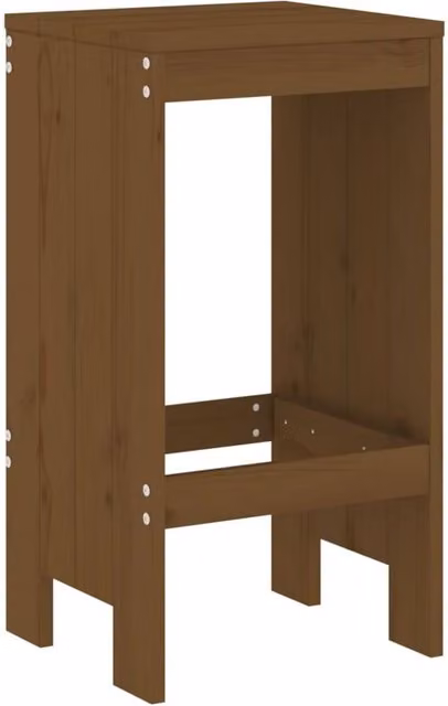 Berkfield Home Beautiful Bar Stools, 2 Pack, Honey Brown Solid Pine Wood, W/D/H: 40 x 36 x 75 cm – 1