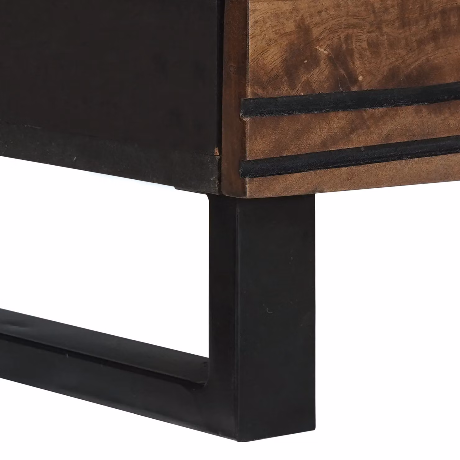 Berkfield Home Sideboard in Brown Solid Mango Wood, W/D/H: 60 x 33.5 x 75 cm – 4