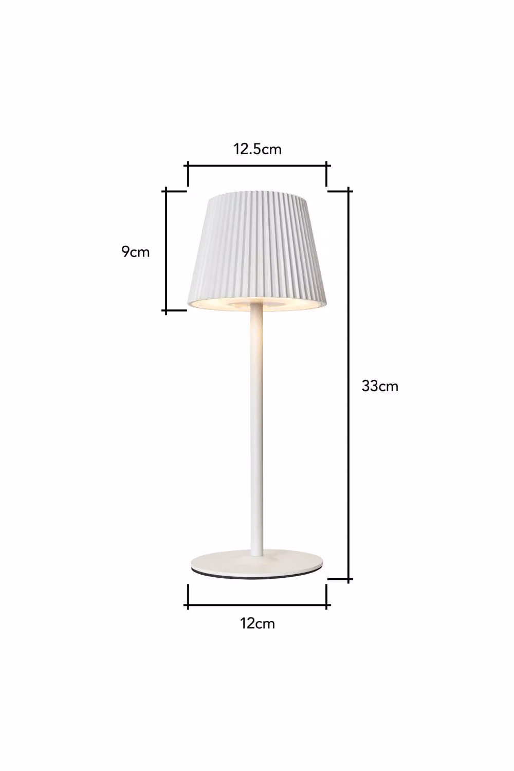BHS Lighting Esther Rechargeable LED Table Lamp in White – 3