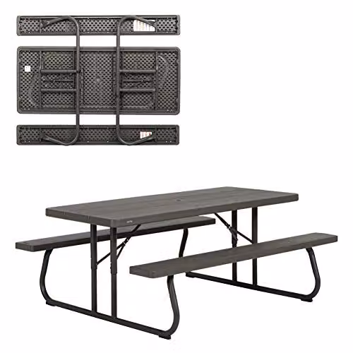LIFETIME 6 ft Picnic Table in Brown – 1