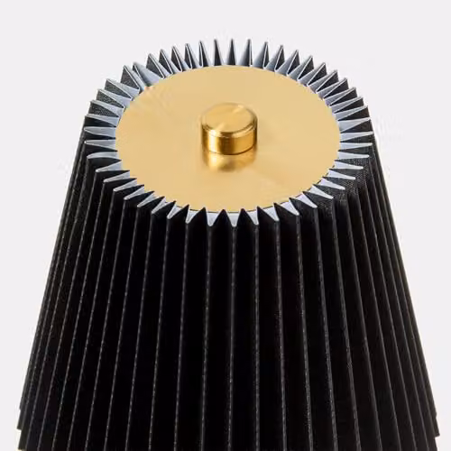 OHS Modern LED Rechargeable Cordless Table Lamp with Touch Control in Black and Gold/Brass – 2