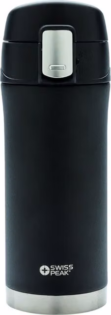 Swiss Peak Elite Copper Vacuum Insulated Stainless Steel Mug with Lid, Black, 300 ml – 1