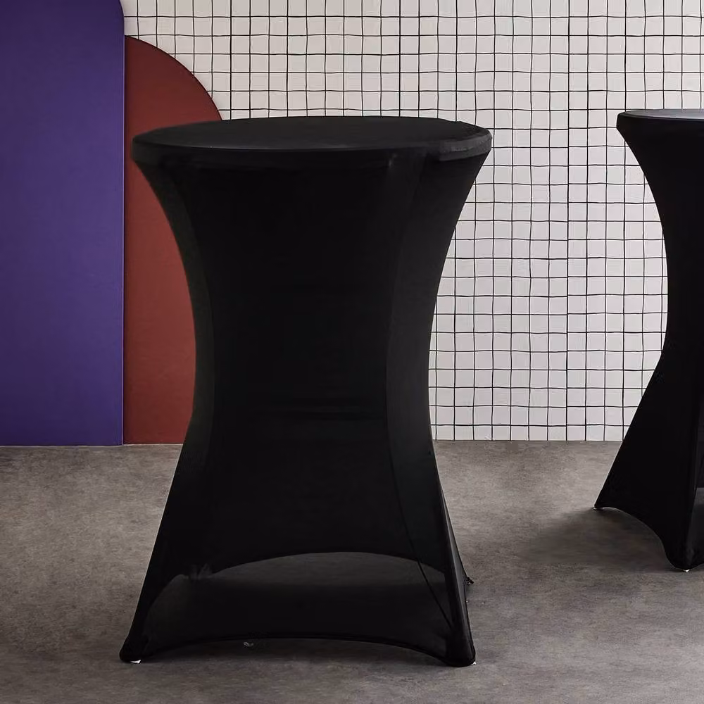 sweeek Pair of Washable Polyester Protective Event Table Covers in Black – 4