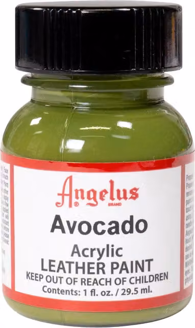 Angelus Acrylic Leather Paint in Avocado Green, 29.57 ml