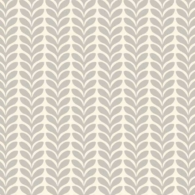 Wallquest Botanical Striped Vinyl Wallpaper in Grey, White and Silver