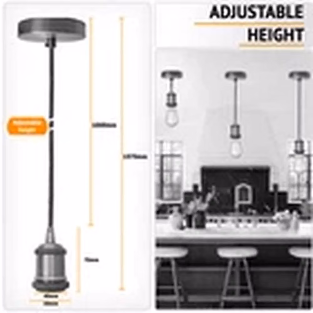 Havendro White Round Cable Pendant Lamp Holder, Industrial Vintage E27 Ceiling Rose – 2