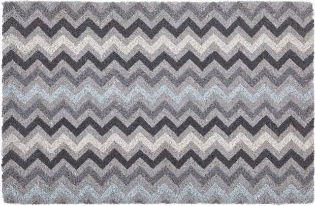 Orsina Filta Grey and White Chevron Coir Doormat – 1