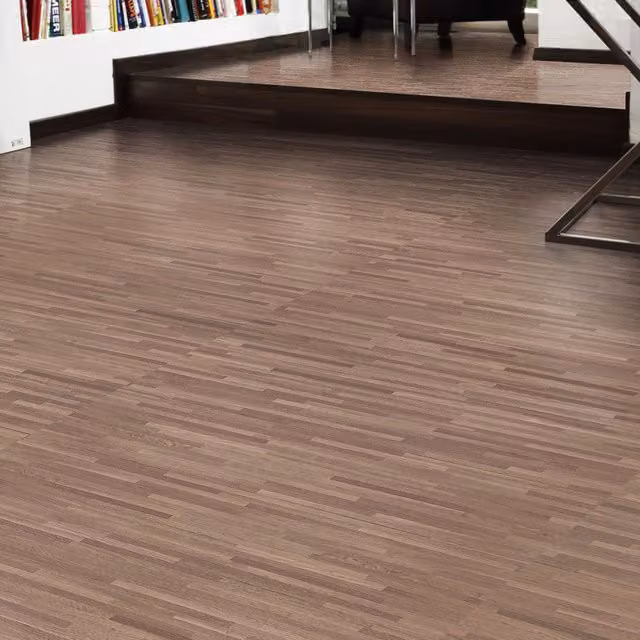 Darphe 36 Piece Wood Look Self Adhesive PVC Plank Flooring, Multicolour Brown