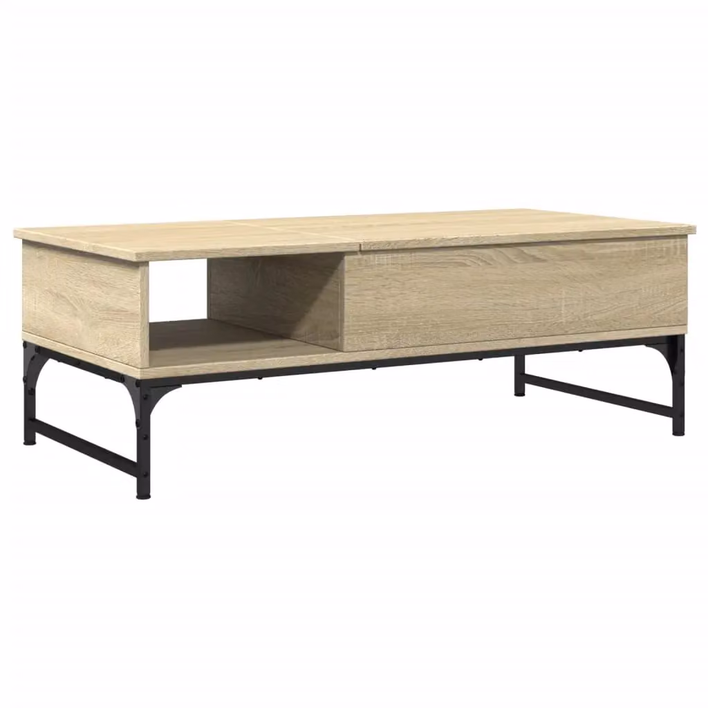 Berkfield Home Sonoma Oak Coffee Table in Brown with Lift Mechanism, W/D/H: 100 x 50 x 35 cm – 2