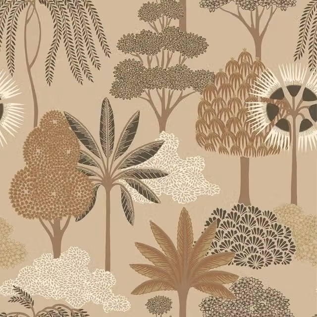 Belgravia Akiko Floral Botanical Wallpaper in Beige – 1